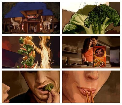 ias storyboard example created in digital painting of food and drink ias storyboard example created in digital painting of food and drink